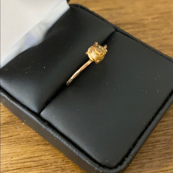 Hannah Frost Citrine Gold Hammered Ring - Picture 3 of 3
